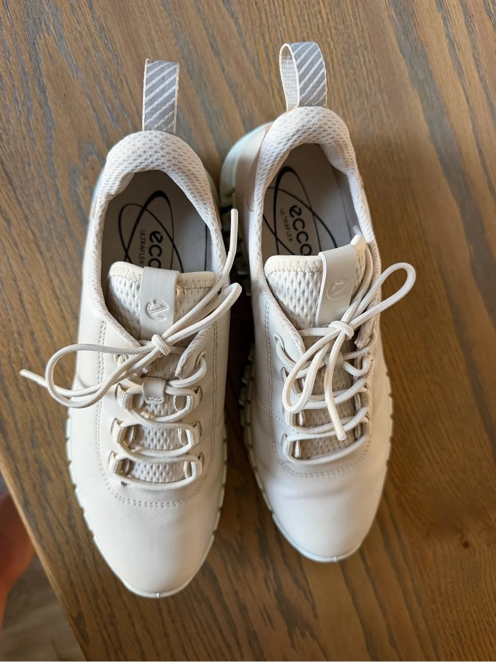 Ecco Women's Sneakers in Light Beige with White Sole